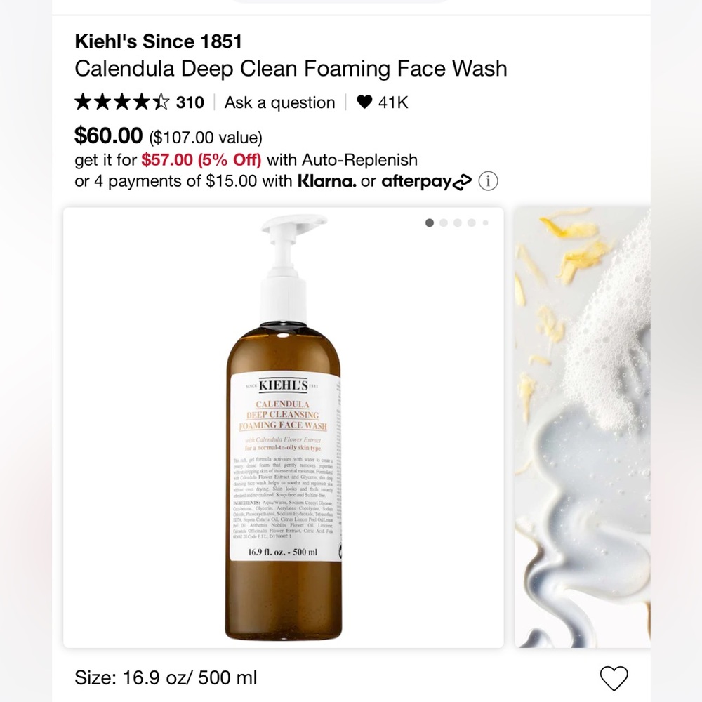 Brand new kiehls face wash